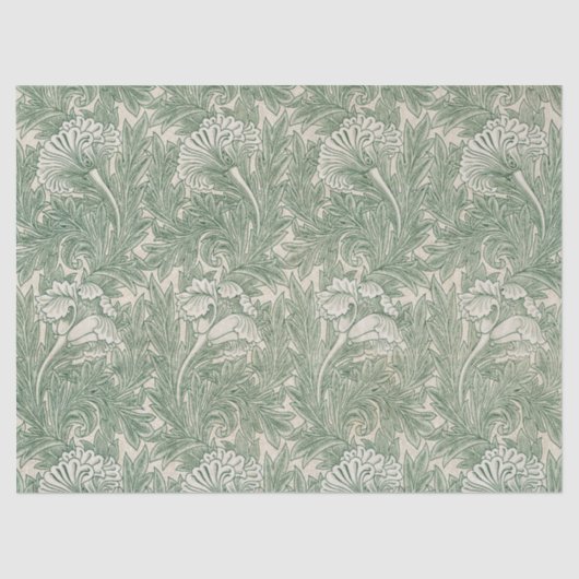 Papier Mousseline L'art vert Motif de William Morris (Recto)