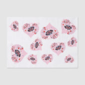 Papier Mousseline Las Vegas Coeurs Rose Girly (Recto)