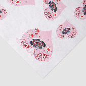 Papier Mousseline Las Vegas Coeurs Rose Girly (Détail)