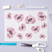 Papier Mousseline Las Vegas Coeurs Rose Girly (Artisanat)