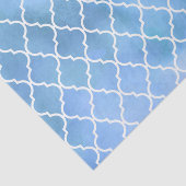 Papier Mousseline Lattes bleues, Quatrefoil, Trellis, Aquarelles (Détail)