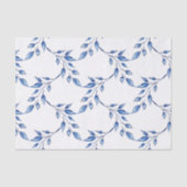 Papier Mousseline Lattice Indigo Leaf (Recto)