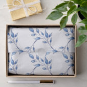 Papier Mousseline Lattice Indigo Leaf (Cadeau)