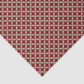 Papier Mousseline Lattice Parties scintillant or sur rouge (Détail)