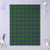 Papier Mousseline Lauder tartan bleu vert plaid (Artisanat)
