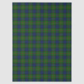 Papier Mousseline Lauder tartan bleu vert plaid (Recto)