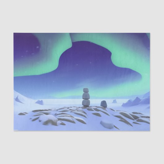 Papier Mousseline L'Aurora Borealis : Lumières Dansantes Du Nord (Recto)