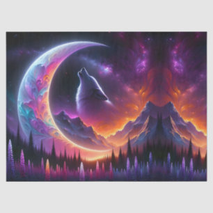 Papier Mousseline Lavande de lune du croissant de loup du ciel de nu