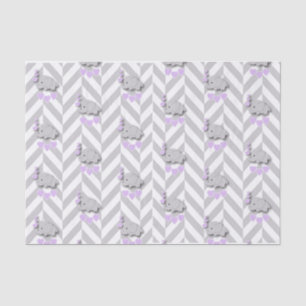 Papier Mousseline Lavande et baby shower gris d'éléphant