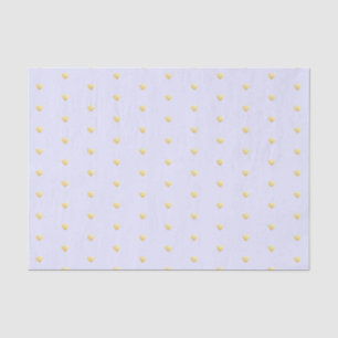 Papier Mousseline Lavande et Gold Hearts Faux Foil Motif