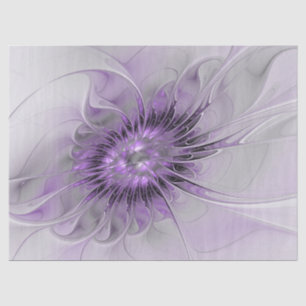 Papier Mousseline Lavande Fleur Dream Moderne Abstrait Fractal Art
