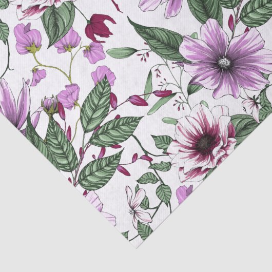 Papier Mousseline Lavande fleurs sans couture motif (Détail)