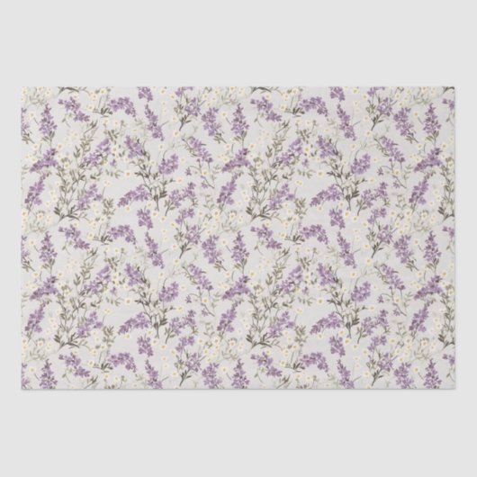 Papier Mousseline Lavande Lilac Design (Recto)