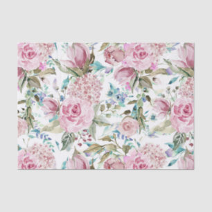 Papier Mousseline Lavande turquoise rose chic de pays vintage