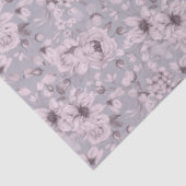 Papier Mousseline Lavender Grey Floral  (Détail)