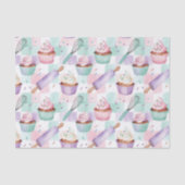 Papier Mousseline Lavender Teal Cupcake Whimsical Baking (Recto)