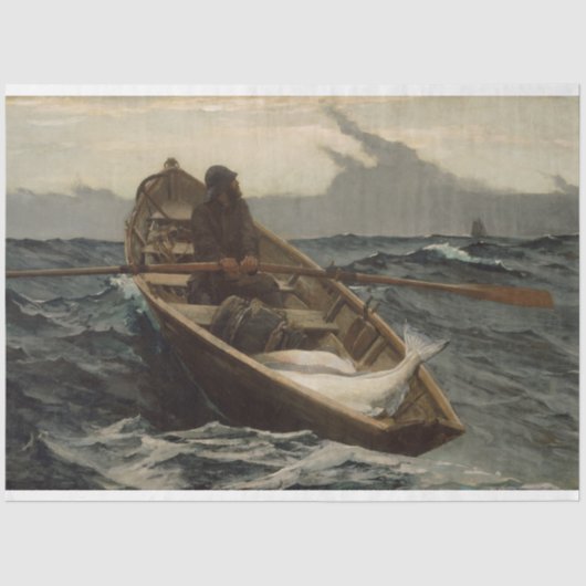 Papier Mousseline L'avertissement de brouillard (par Winslow Homer) (Recto)
