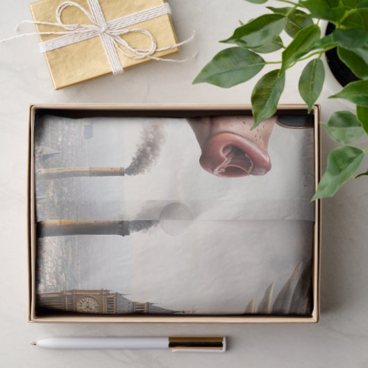 Papier Mousseline L'aviateur porcin (Cadeau)