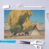 Papier Mousseline "Lazy Autumn" de l'art occidental par Maynard Dixo (Artisanat)