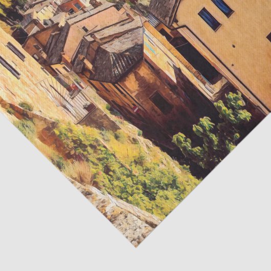 Papier Mousseline ldp MONTEPULCIANO - ville - panorama - (Détail)