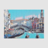 Papier Mousseline ldp VENICE - gondolas - rialto - (Recto)