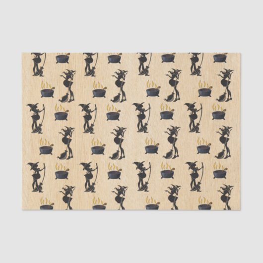 Papier Mousseline Le bébé sorcière d'Halloween brasse une douche (Recto)