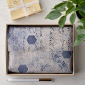 Papier Mousseline Le Blue Bee Series Design 18 Tissus Papier (Cadeau)