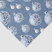 Papier Mousseline Le Blue & Silver Christmas Bulb Series Design 15 (Détail)