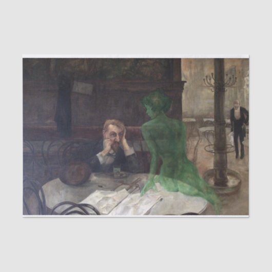Papier Mousseline Le buveur Absinthe (Recto)