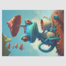 Le café du matin de Sebastian, lézard