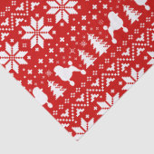 Papier Mousseline Le caniche standard silhouette le motif de Noël (Détail)