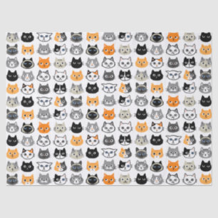 Papier Mousseline Le Cat mignon face au Motif  Chats de cerfs-volant