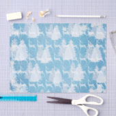 Papier Mousseline Le cerf blanc dans la forêt d'hiver (Artisanat)