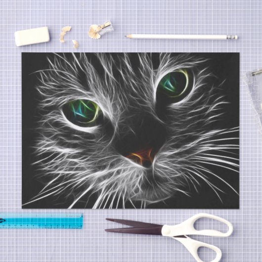 Papier Mousseline Le chat "électrique" (Artisanat)