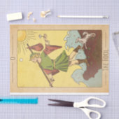 Papier Mousseline Le chien fou grand arcana tarot carte chien en dét (Artisanat)