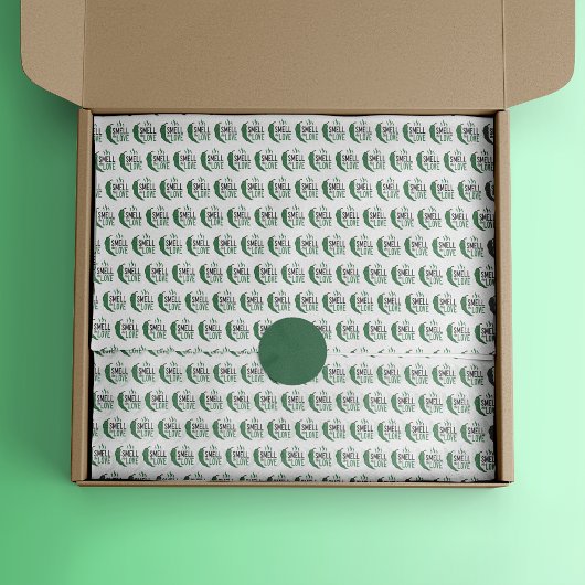 Papier Mousseline Le Chili vert sent l'amour Tissu Paper