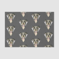 Le "chiot observe" l'aquarelle de chien de pitbull