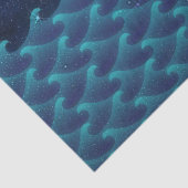 Papier Mousseline Le ciel étoilé au-dessus du découpage des vagues (Détail)