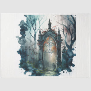 Papier Mousseline Le cimetière gothique Porte Series Design 10