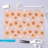 Papier Mousseline Le Citrouille Cute Kawaii fait face au Motif (Artisanat)