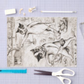 Papier Mousseline Le cochon est dans la coop de poulet de Louis Wain (Artisanat)