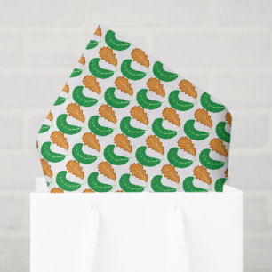 Papier Mousseline Le cœur de la nature Feuilles vertes et brunes 