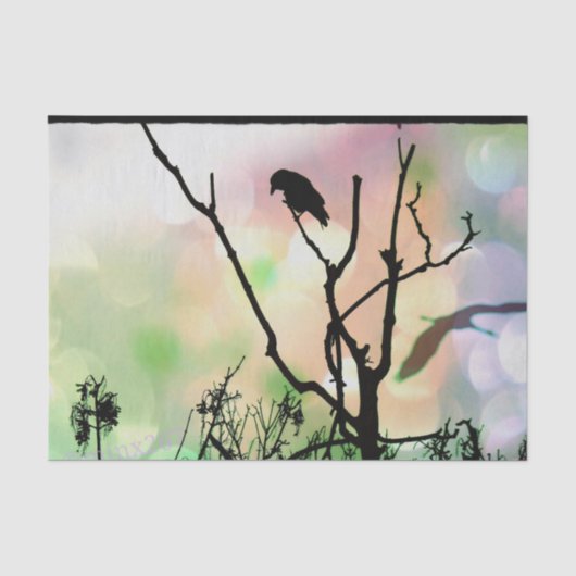 Papier Mousseline Le Corbeau solitaire (Recto)