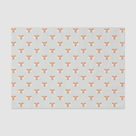Papier Mousseline Le Cute Pastel Fox face au Motif (Recto)