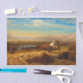 Papier Mousseline Le Dernier du Buffalo par Albert Bierstadt (Artisanat)