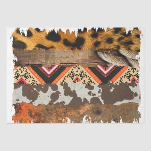 Papier Mousseline Le design de la série Western 12 (Recto)