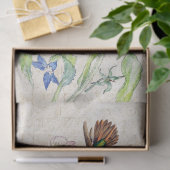 Papier Mousseline Le fleur sauvage d'oiseaux de colibri fleurit le (Cadeau)