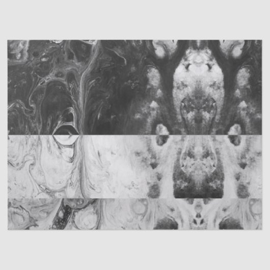 Papier Mousseline Le fluide acrylique de rayures blanches de marbre (Recto)