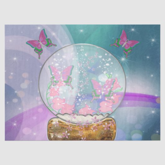 Papier Mousseline Le globe papillon (Recto)