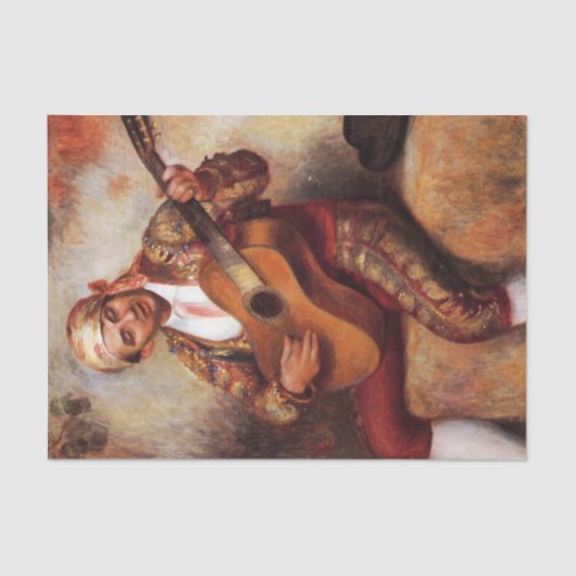 Papier Mousseline Le guitariste espagnol (par Pierre-August Renoir) (Recto)